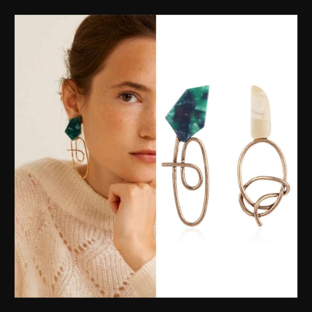Angelica Stones W Gold Earrings